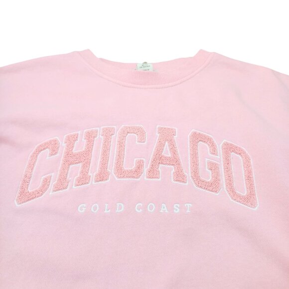 H&M Pink “Chicago Gold Coast” Women’s Sweatshirt – Size S - Picture 3 of 9